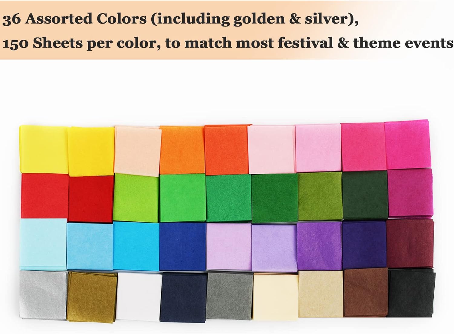 Simetufy 5400 Pcs 1 in Tissue Paper Squares 36 Assorted Colors for Crafts | Art Rainbow Tissue Paper Bulk for Mother's Day. Projects. Collage. Suncatchers. Scrapbooking - Non Bleeding - Image 5